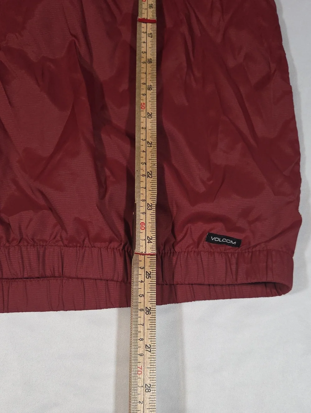 Volcom Stone Bergandy Red Water Resistant Windbreaker Mens Size Small